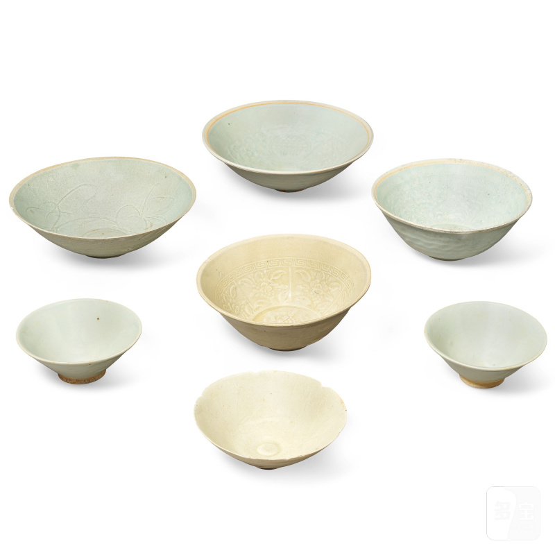 宋 青白盌七件 | A GROUP OF SEVEN QINGBAI BOWLS